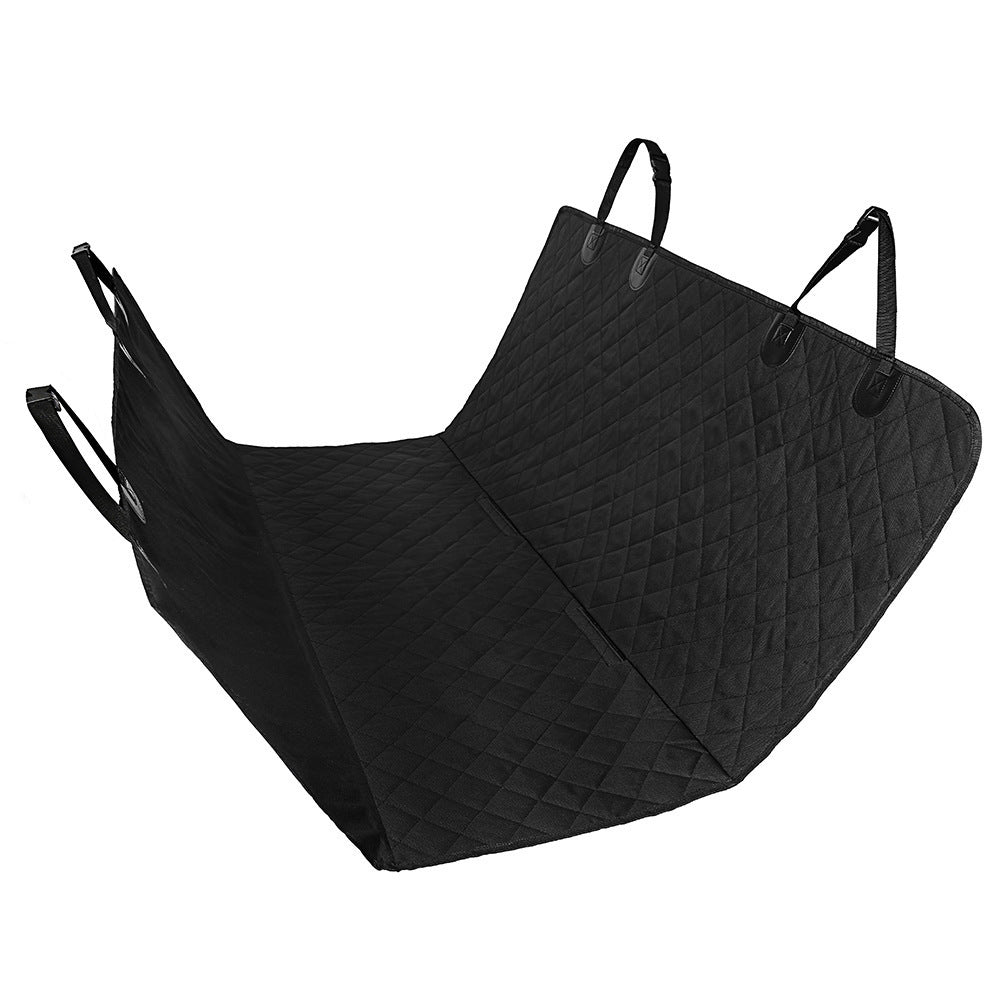 Dog Car Seat Cover with Mesh Window & Pockets
